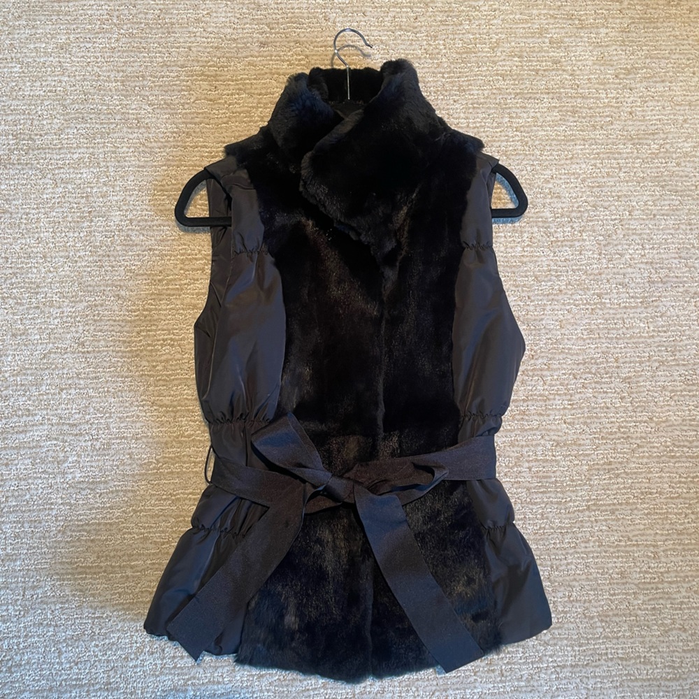 Patty Kim Fur Black Vest